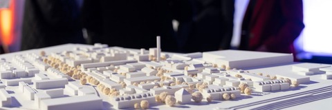 Modell des Bebauungsplans