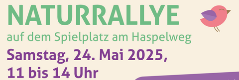 Ausschnitt der Posterwerbung für die Natur-Rallye am Haspelweg