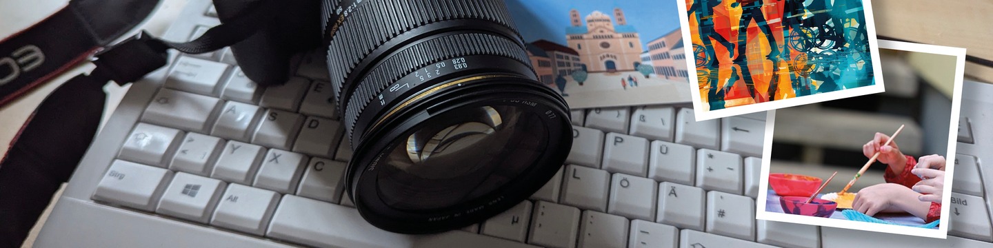 Foto mit Kamera & Fotos für den Bildwettbewerb; es sind auch Grafiken & gemalte Bilder zur Einreichung möglich