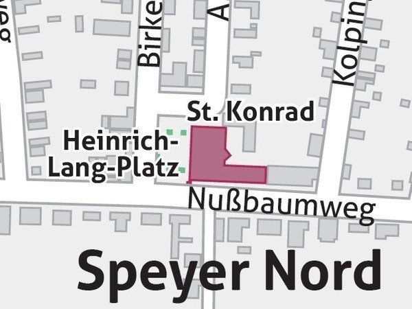 Stadtplanansicht des Heinrich-Lang-Platzes