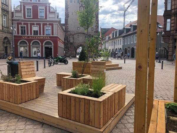 Teil der Innenstadtoase auf dem Postplatz